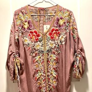 Johnny Was Evangeline M blouse NWT